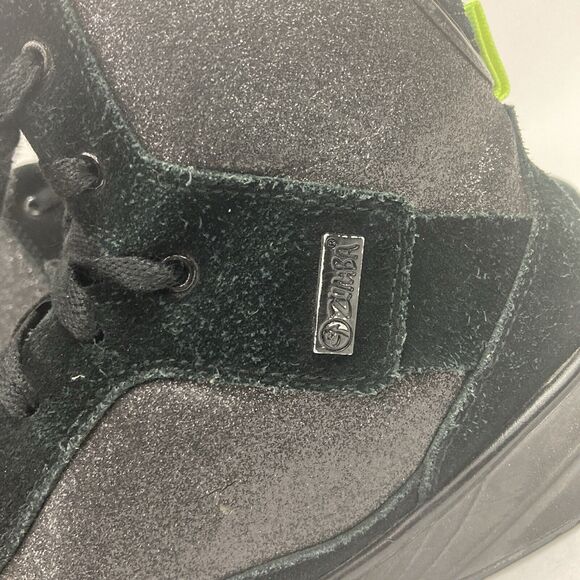 Zumba Energy Shine - Women's Sz 9.5 - Black Suede Glitter High Tops - A1F00128 - Picture 8 of 12